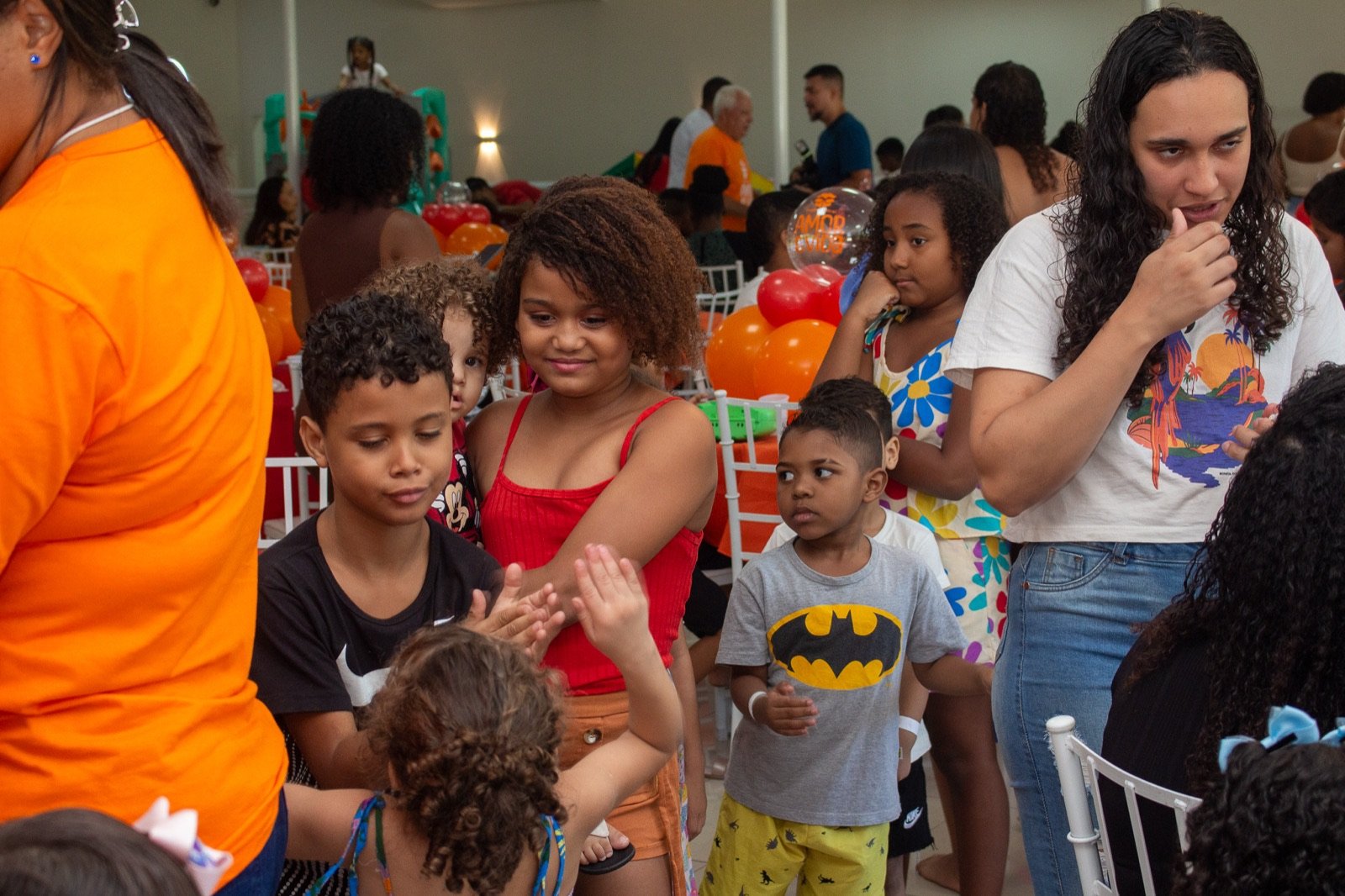 Crianças atendidas pelo Projeto Amor e Vida